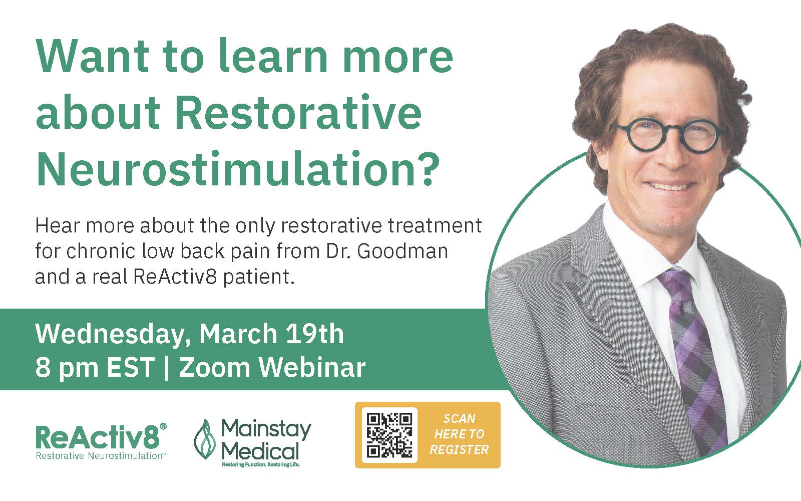 Dr. Goodman March Webinar Flyer